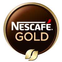 Nescafé Gold logo, a premium instant coffee by Nestlé.