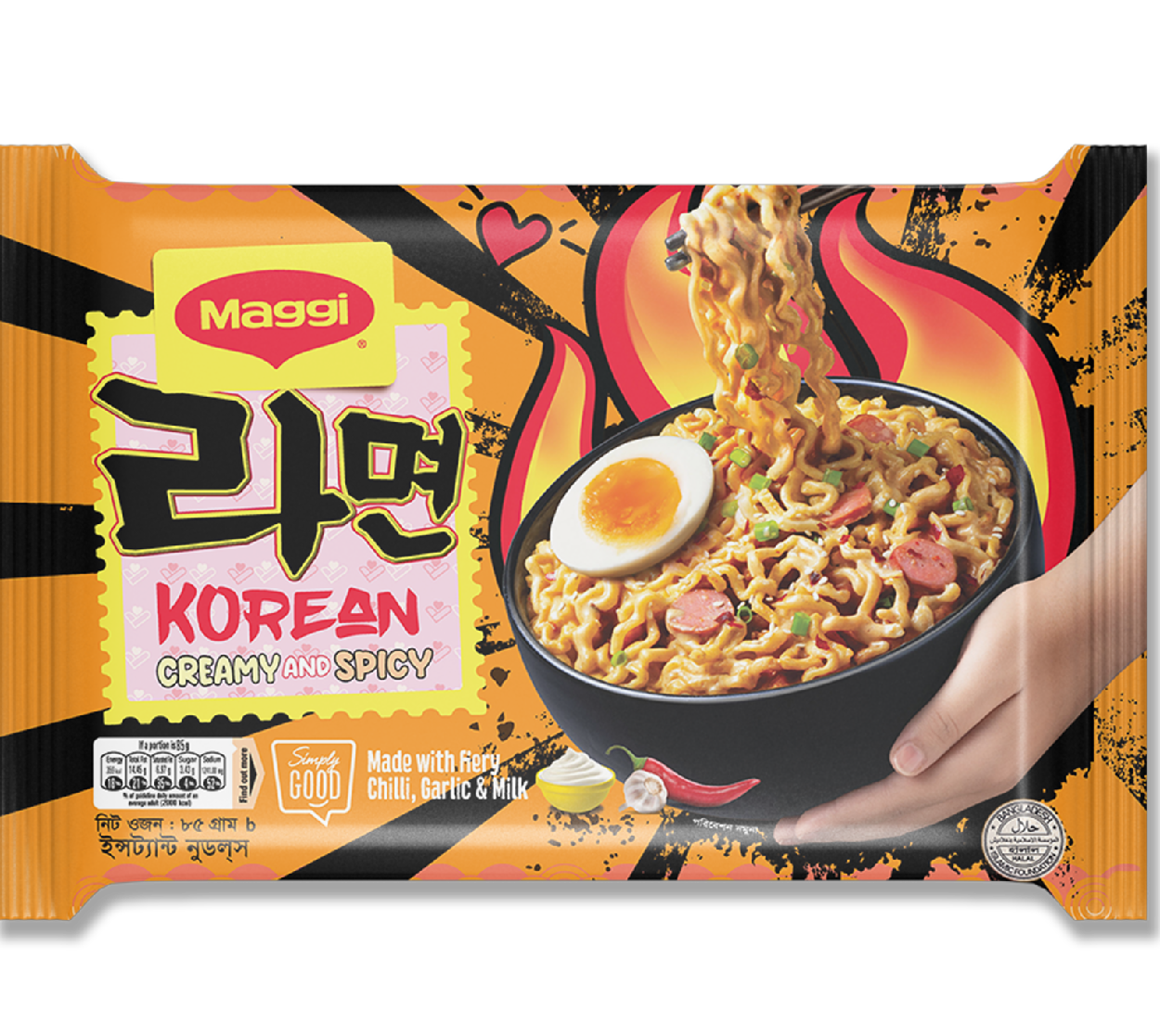 maggi korean creamy & spicy instant noodles